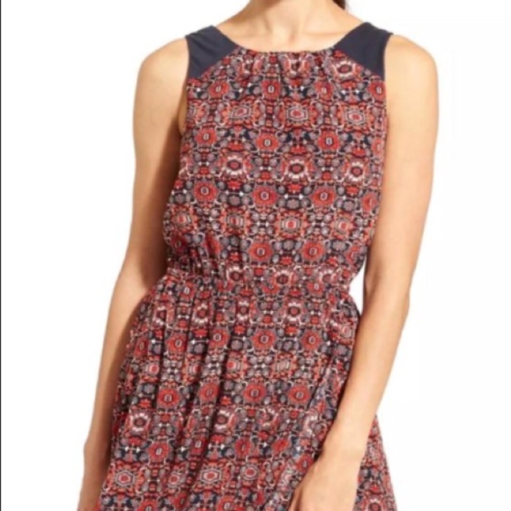 Athleta Martinique Printed Tassel Dress xxs